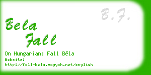 bela fall business card